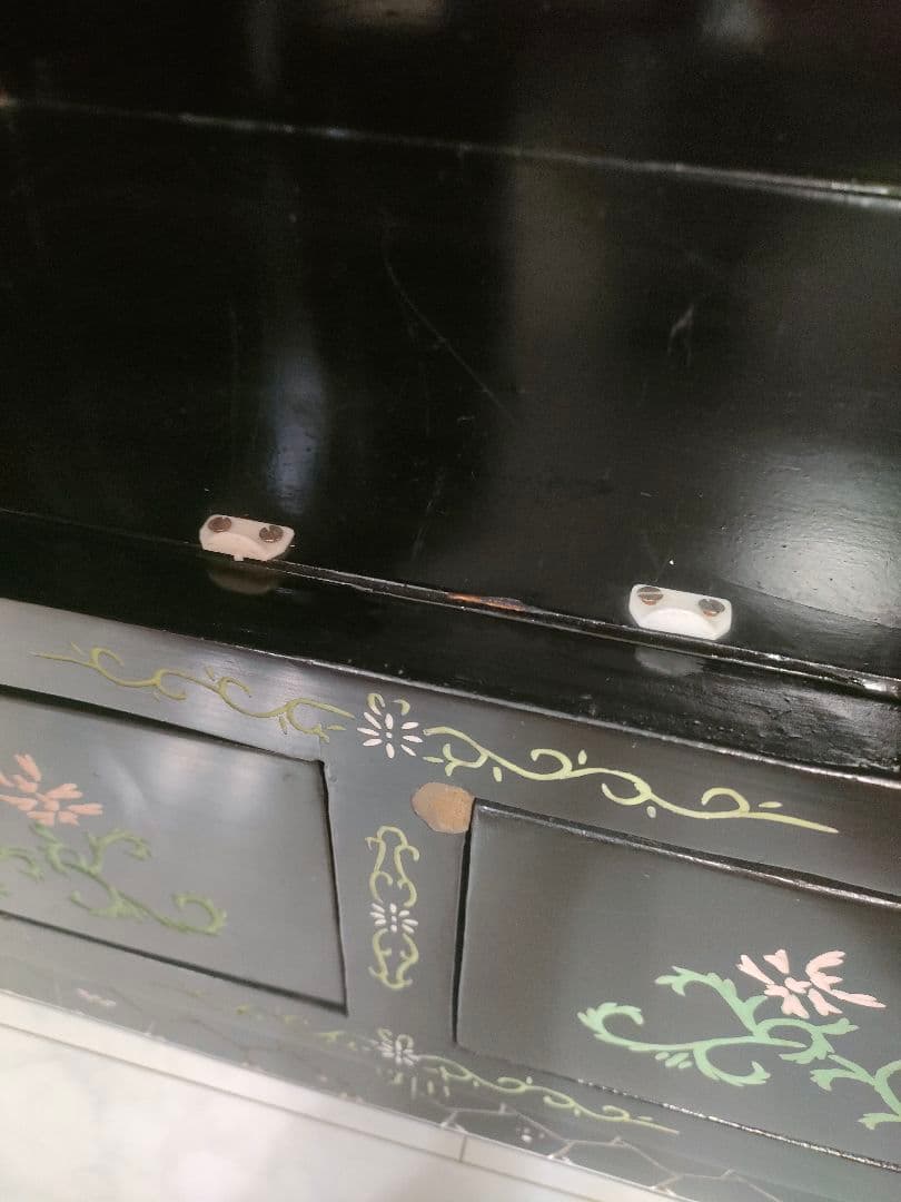 【TI様用】　中国家具 キャビネット 中国古玩 アンティーク家具 花鳥図