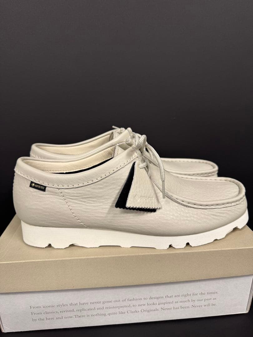 クラークス　ワラビーGTX ホワイトレザー28cm