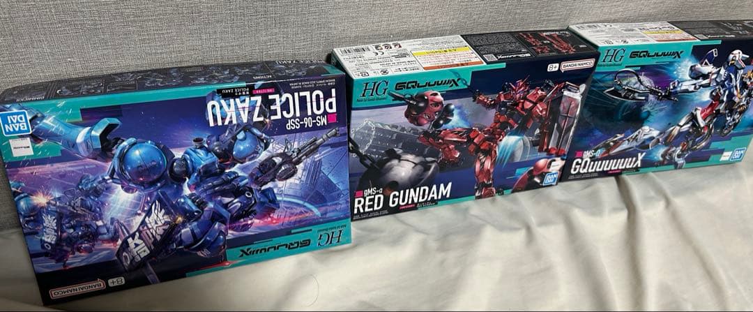 HG GQ ガンダム　ジークアクス　赤いガンダム　軍警ザク　ガンプラ