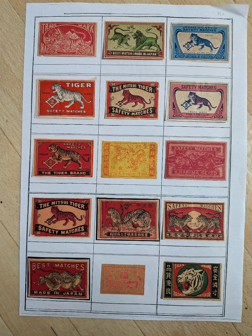 戦前輸出用マッチラベル アジア、北米向け　写真外含め300枚