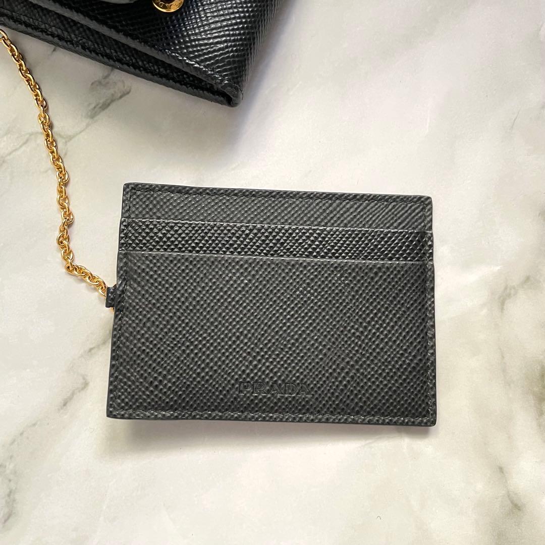 PRADA プラダ サフィアーノ 長財布 フラップ　2つ折り　極美品0119-①