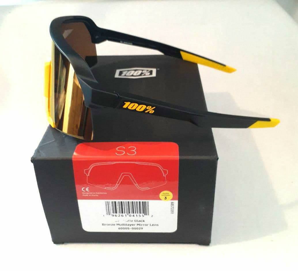 100% S3 ブラック ブロンズ ワンハンドレッド サングラス