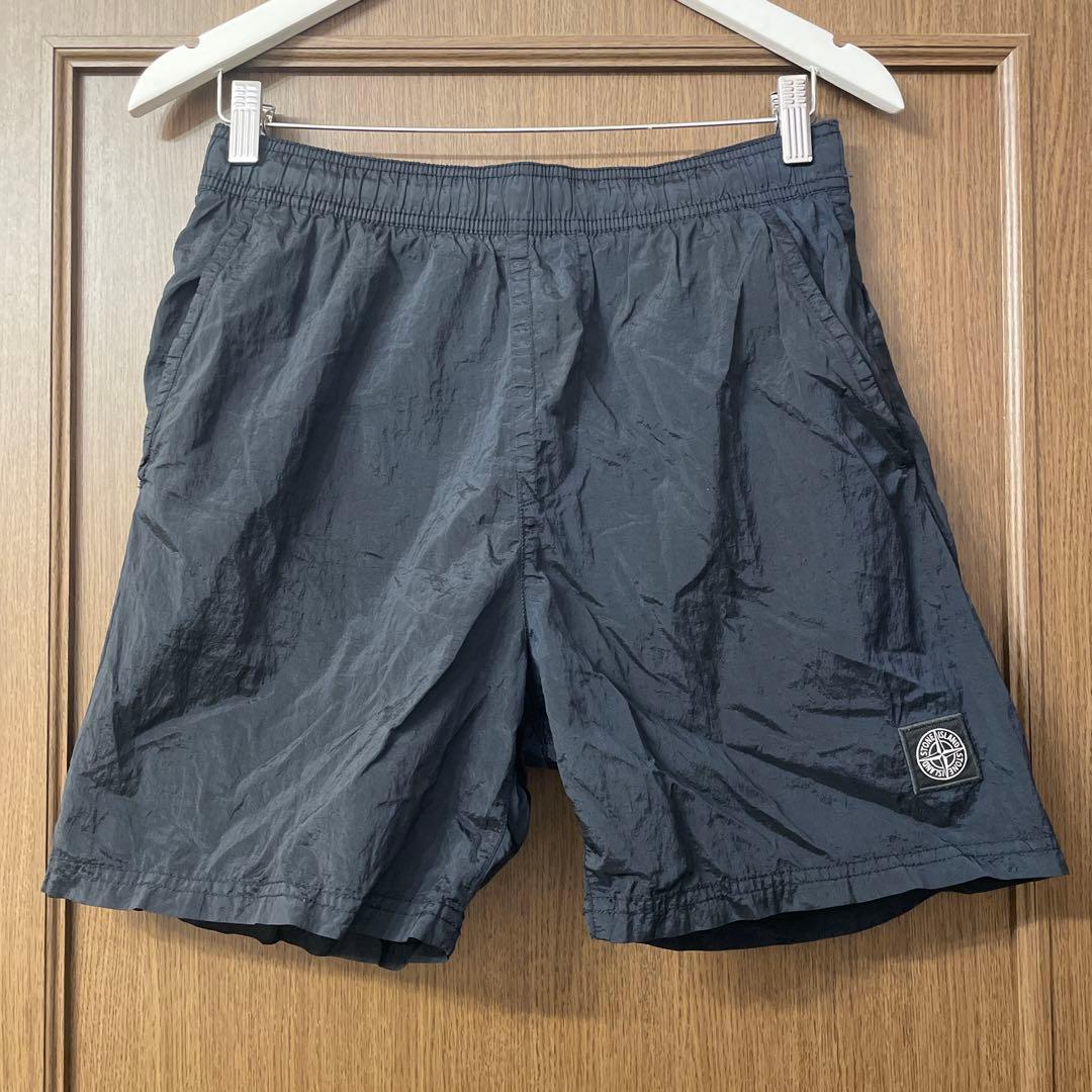 STONE  ナイロンメタル スイムショーツ ネイビー Sサイズ