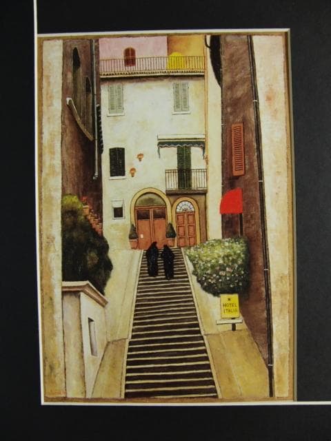 荒木淳一　「二人の尼僧」、希少画集より、状態良好、新品高級額装付