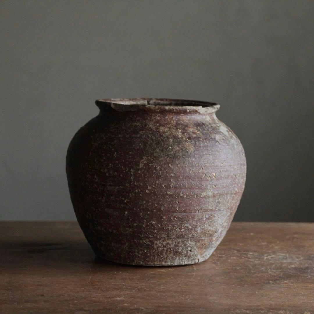 信楽焼 壺 枯れ壺 江戸期 信楽壺 古信楽 古美術 古い壺 古道具 アンティーク