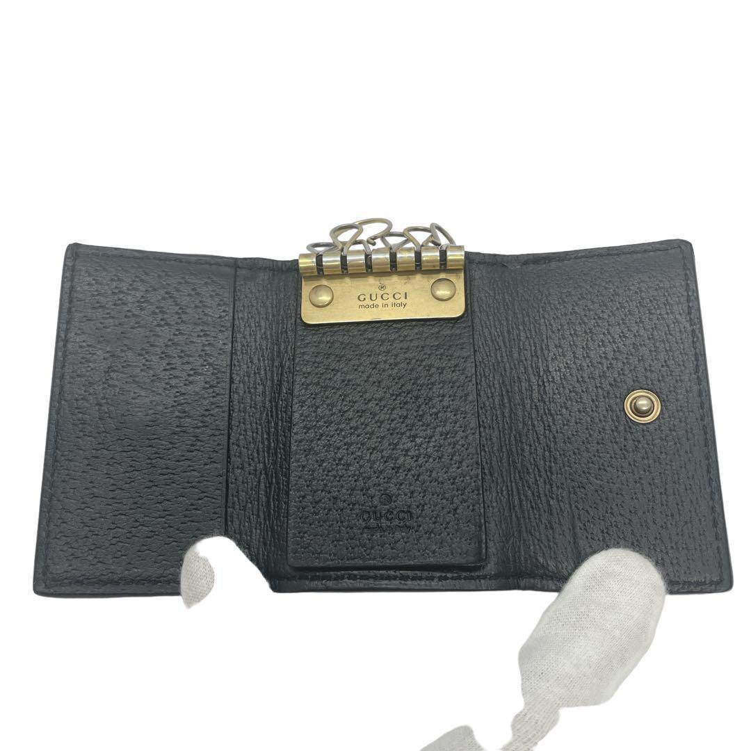 【美品】グッチ　6連 キーケース アニマリエ ビー　蜂　 ブラック