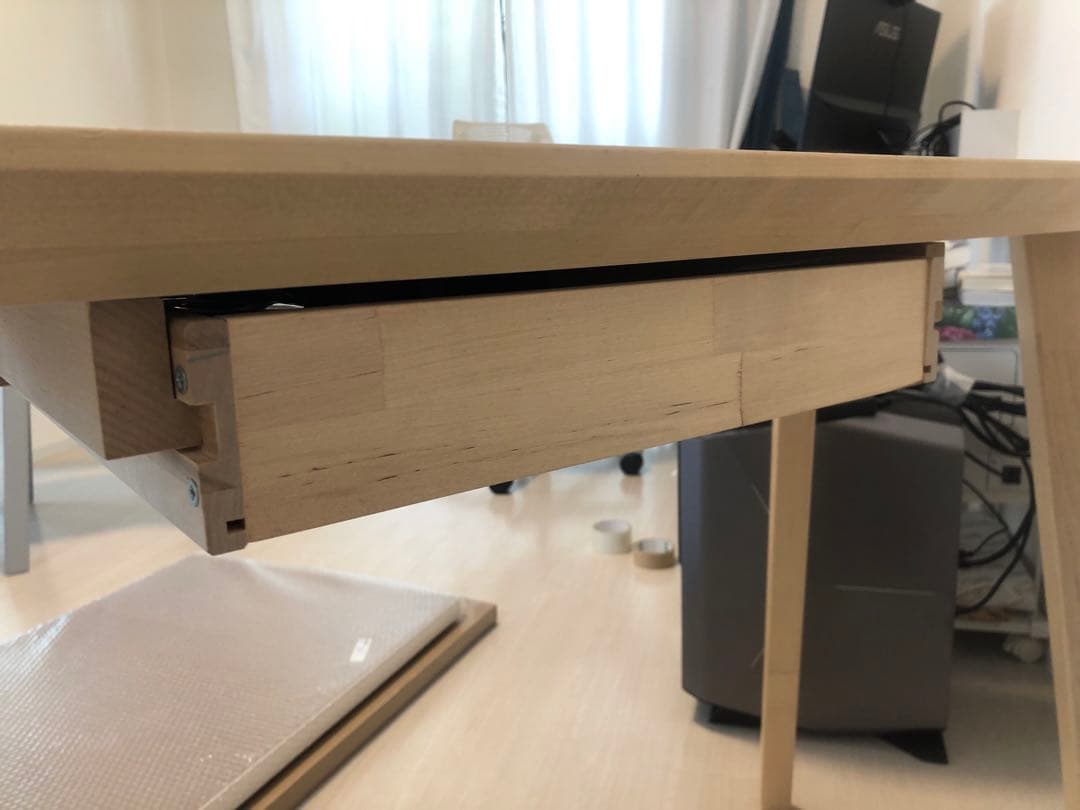 IKEA LISABO デスク 引き出し付き 118x45cm