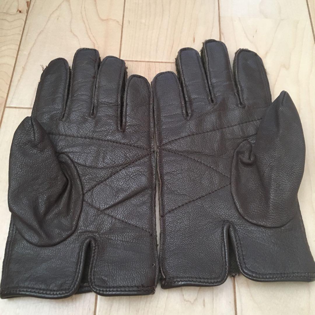 マルタン　マルジェラ　レザー×フェルト　メンズ手袋　マルジェラ初期