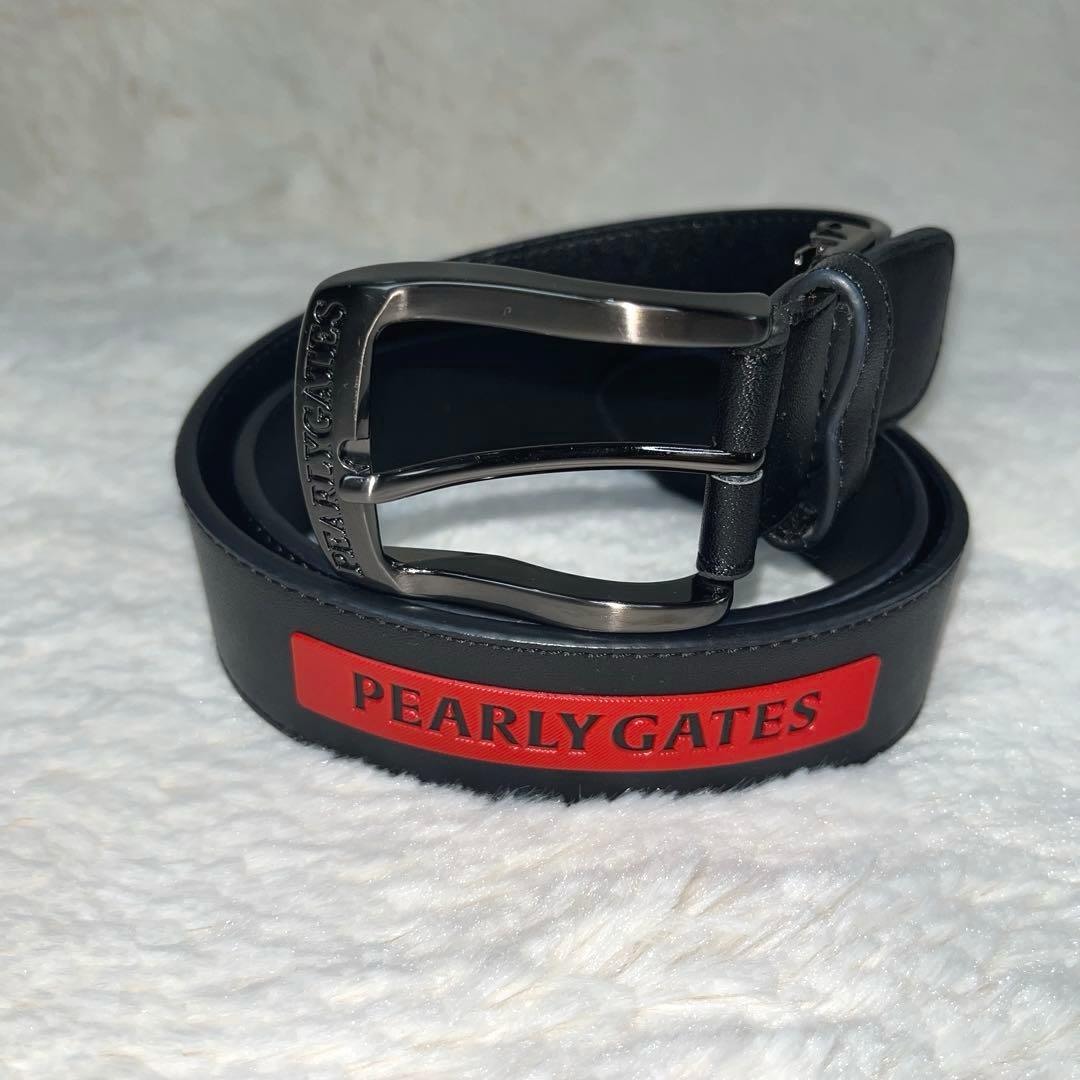 美品✨PEARLY GATES パーリーゲイツ ベルト ロゴ入り　ブラック