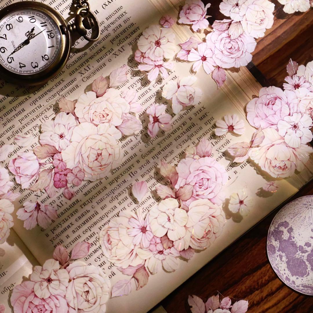 壹洱原创《语瑶-粉色》海外マスキングテープ　マステ 【2369】