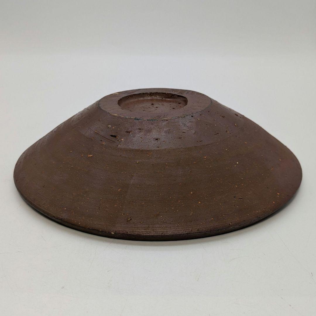 人間国宝 藤原雄 備前焼 皿 直径25cm 盛り皿 中皿 皿鉢 食器 工芸品