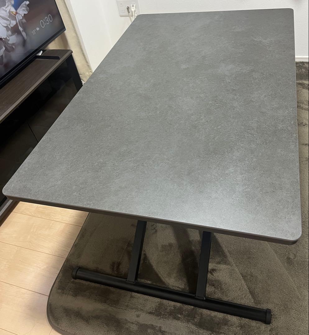 ニトリ セラミック昇降ダイニングテーブル(GY AT01) 幅120cm