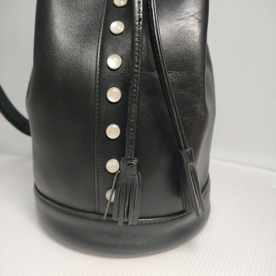 【美品✨️】agnes b.ボヤージュ　プレッションショルダーバッグ巾着　本革