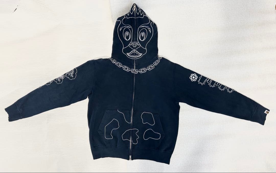 A BATHING APE ネイビーパーカー M