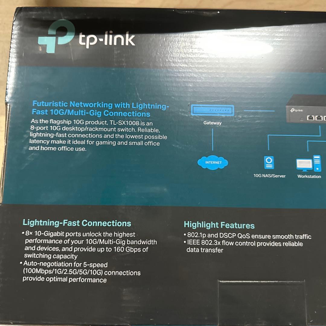 TP-Link TL-SX1008 8ポート 10G対応 スイッチングハブ　最新