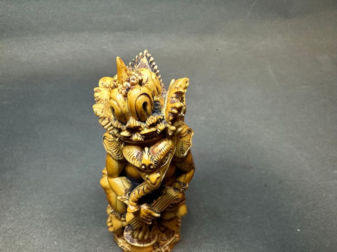 極上　置物　ガネーシャ　象神　仏像　天然素材　アンティーク　骨董　飾り物　古美術