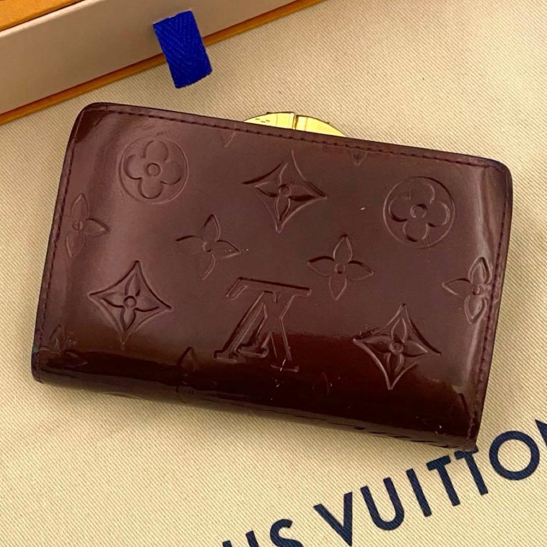 ルイヴィトン ヴェルニ ポルトフォイユ ヴィエノワ がま口 二つ折り財布 財布