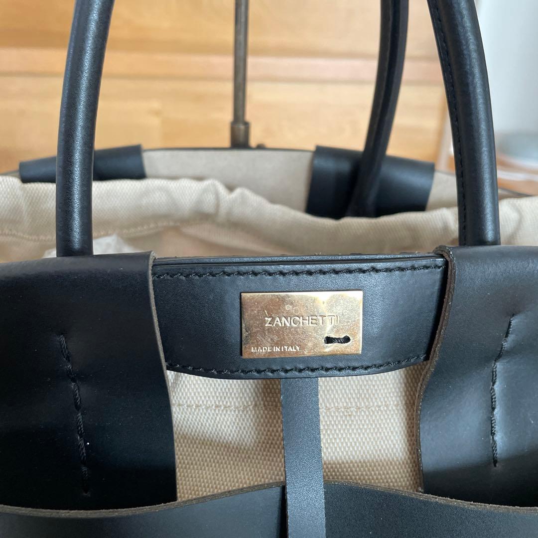 ZANCHETTIザンケッティ ミディショッパー ブラック　バッグ