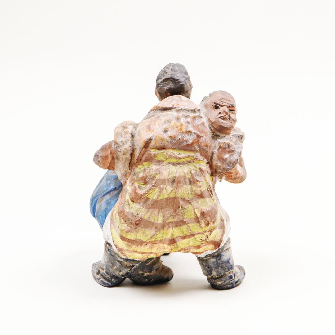 民芸 相撲 陶人形 置物 郷土玩具