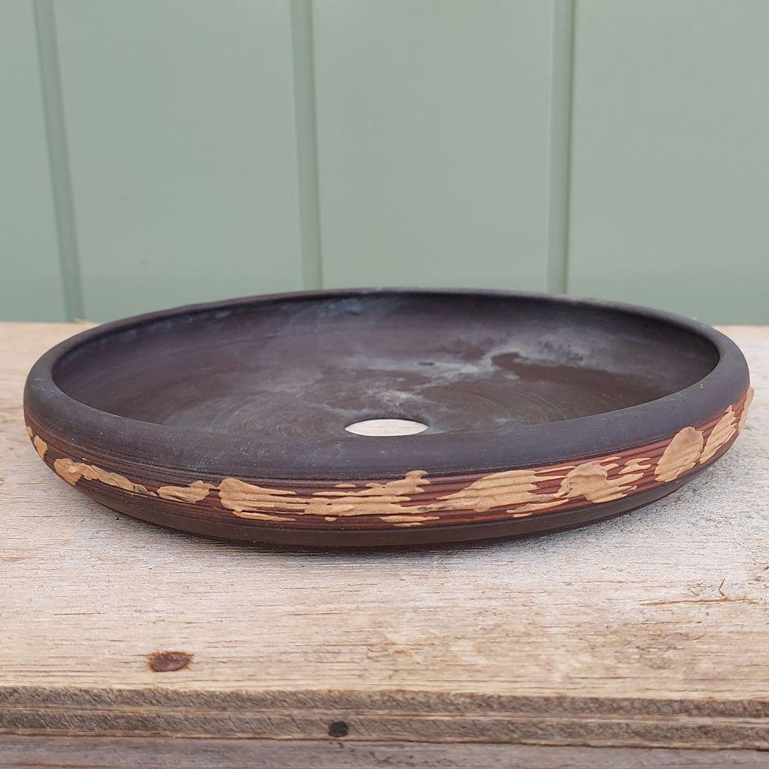 ￥1000お値下げ☆盆栽鉢　ミニ盆栽鉢　泥珠　落款