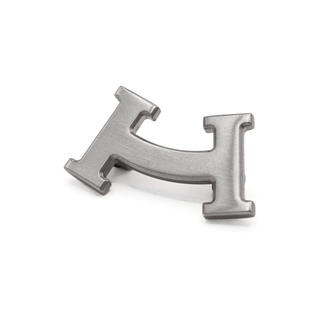 【極美品】HERMES エルメス Hスマイル ブローチ スマイリー シルバー