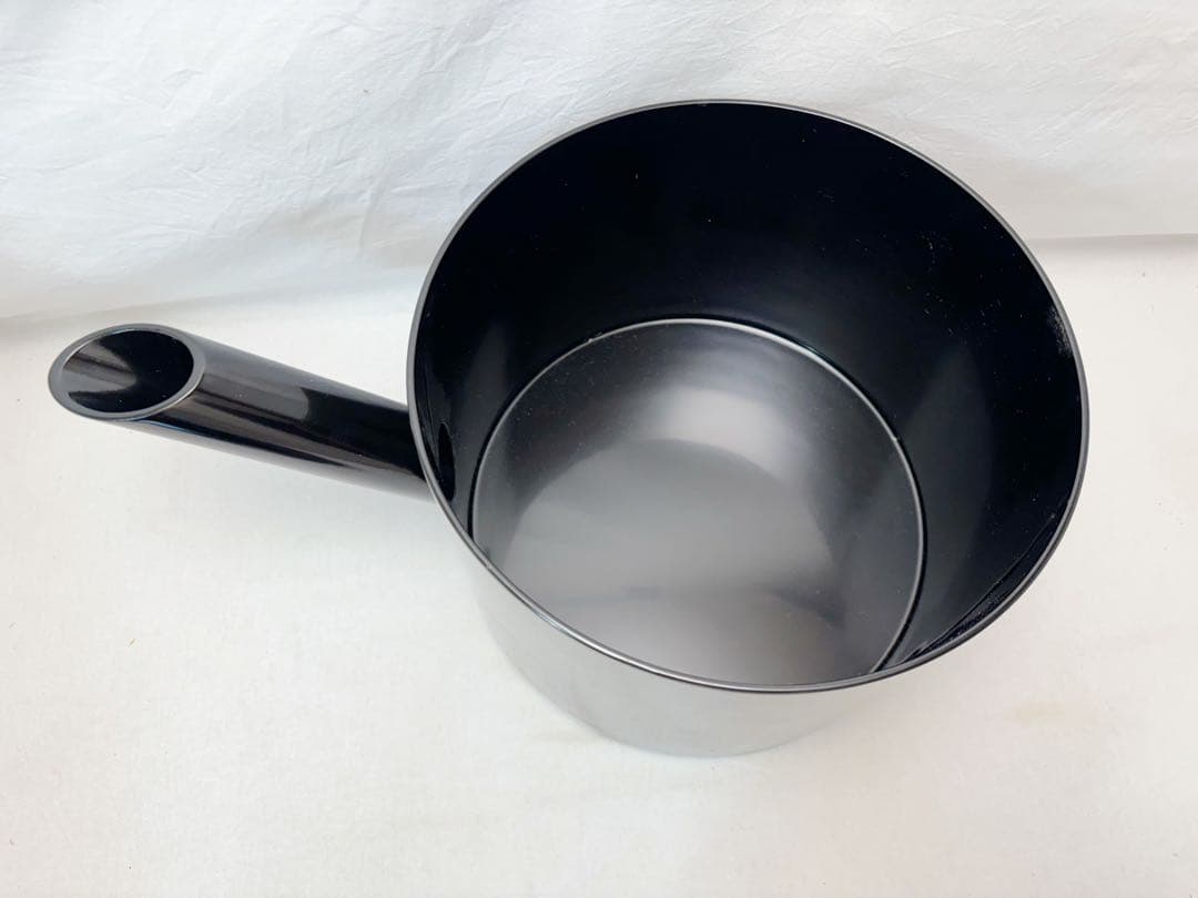 未使用 茶道具 木製黒真塗 水差し 大口水指（おおくちみずさし）」利休好写し元箱