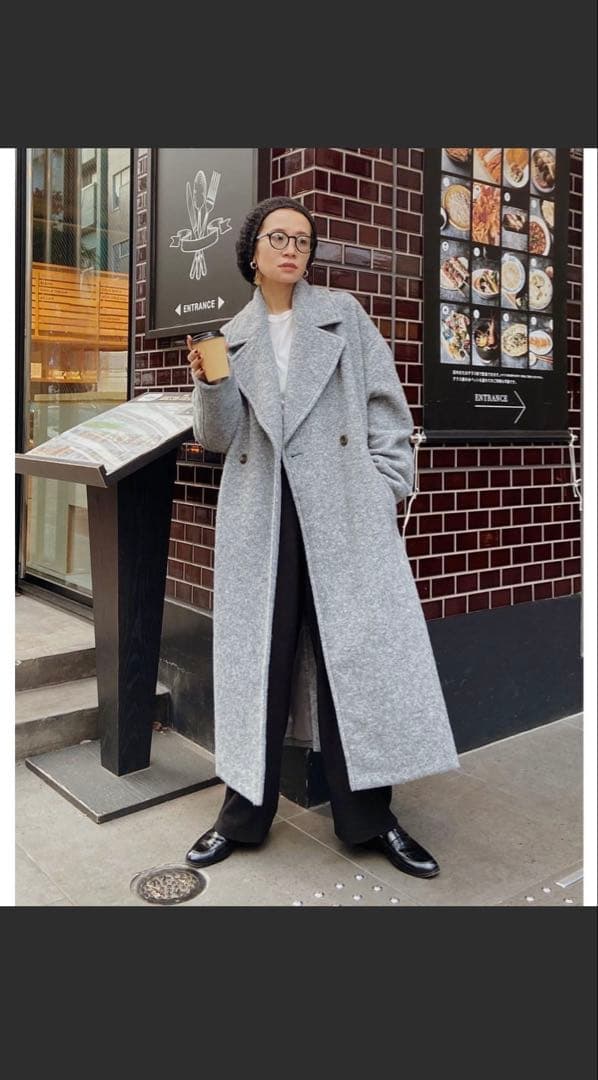 アングリッド/グレー チェスターコート M