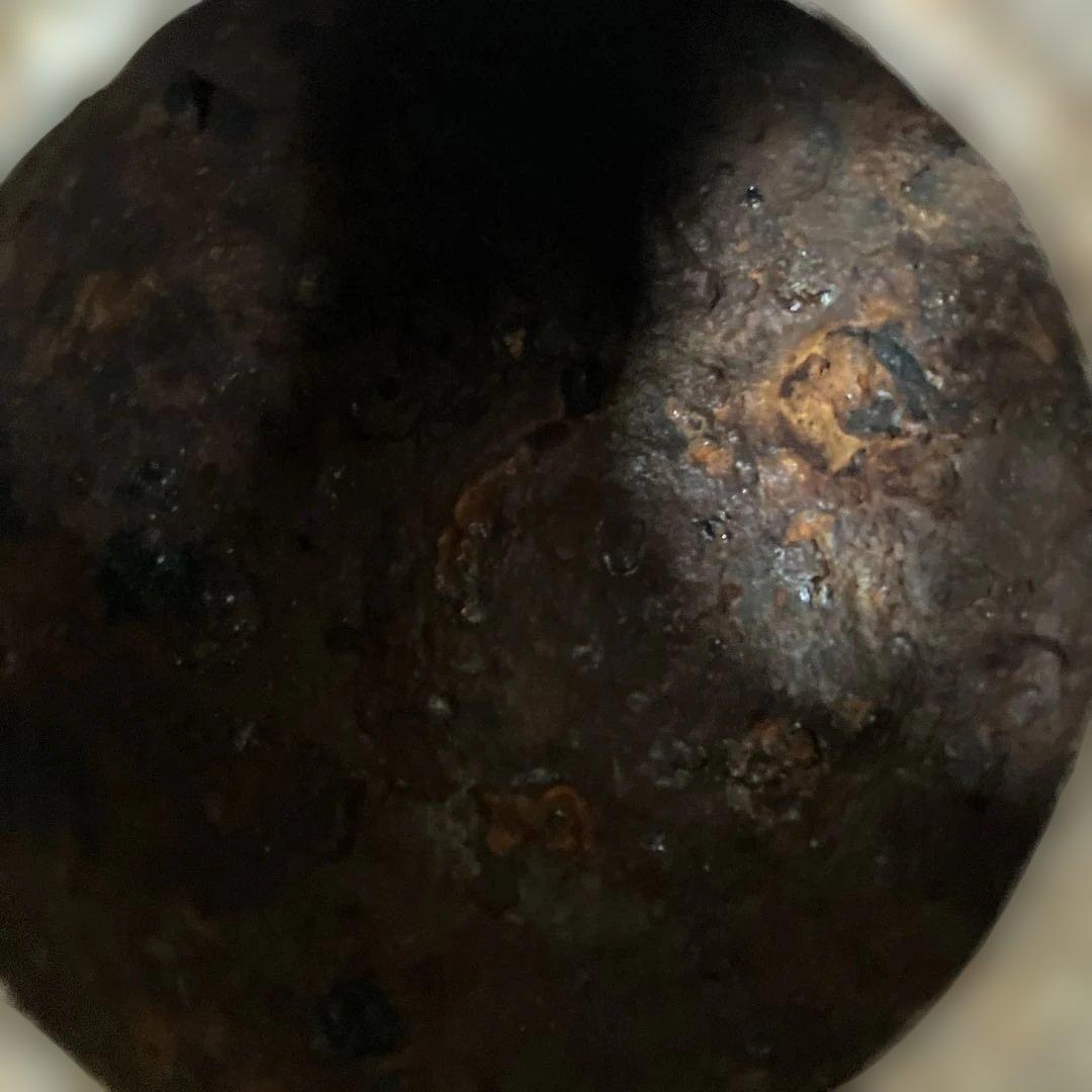 骨董品 金龍堂造鉄製網目模様の鉄瓶