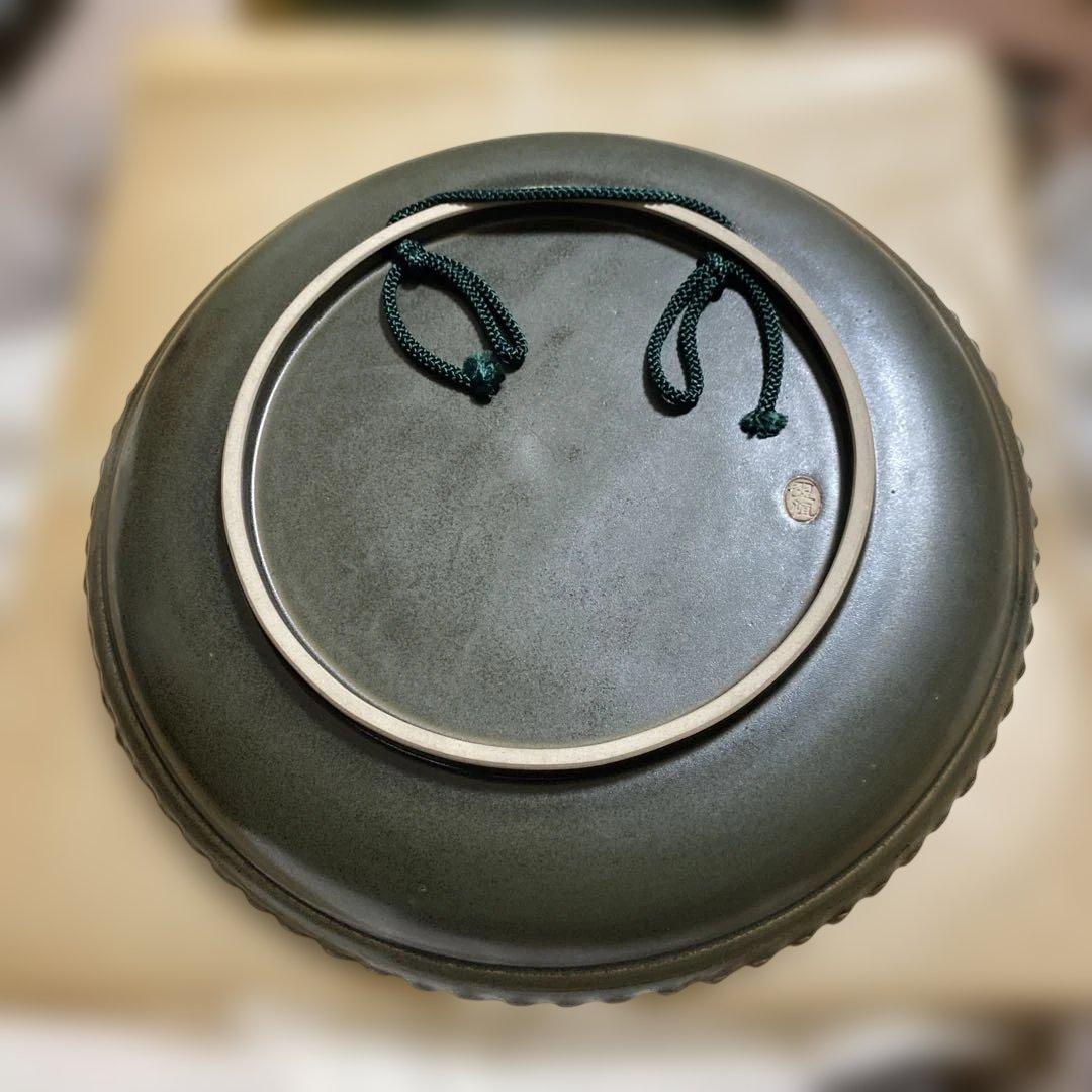 色絵三鶴　額皿　螢窯　中村翠恒氏作　34㎝　共箱入