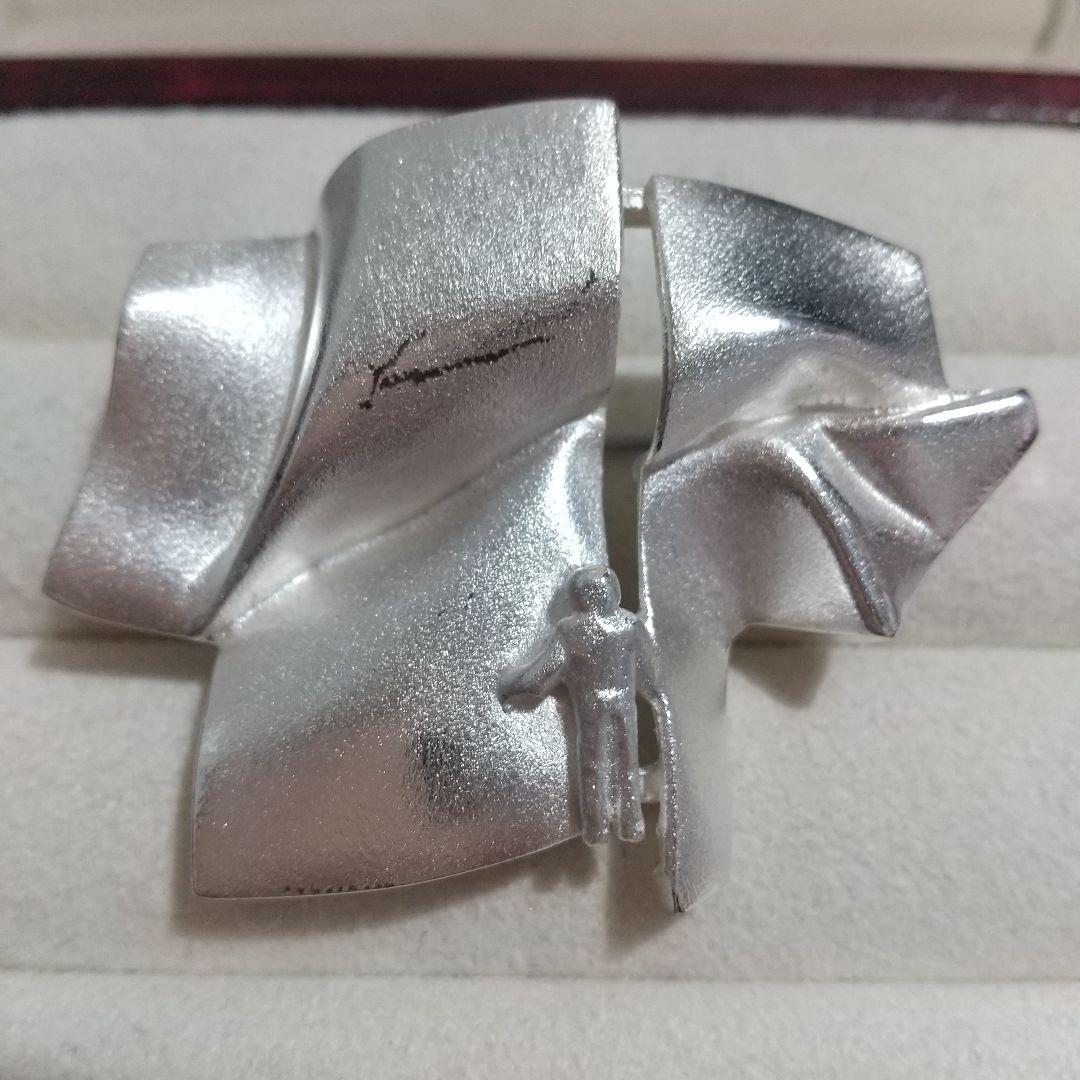 ラポーニア　ヴィンテージブローチ　USED古着　SILVER