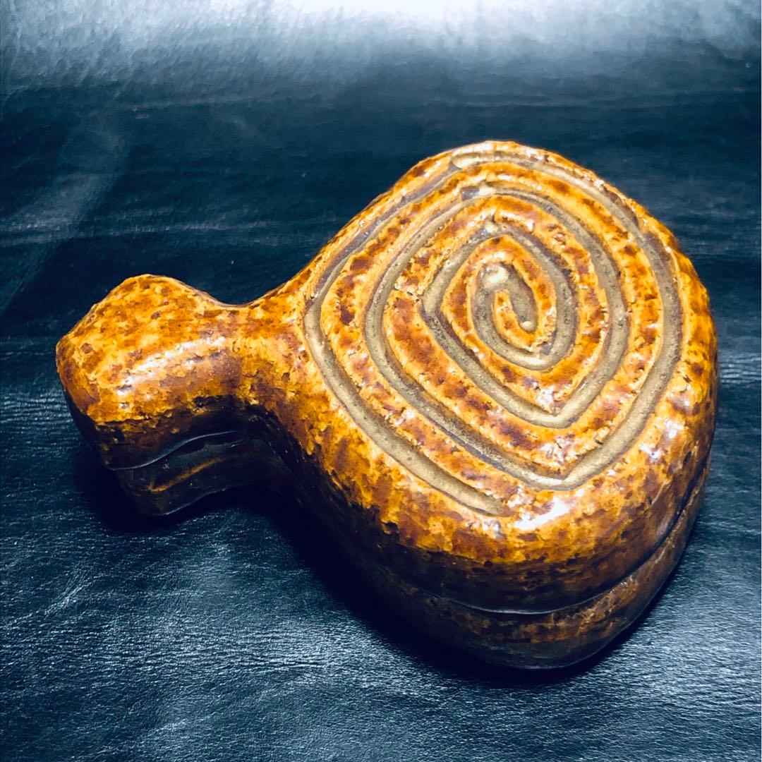 美しい古美術◆蔵から美しい飴茶色の扇の香壺、香合が出て来ました。茶道具、花道具