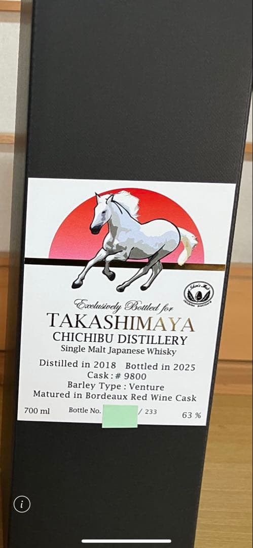 【⭐︎223本限定⭐︎】イチローズモルト　午年　干支ラベル