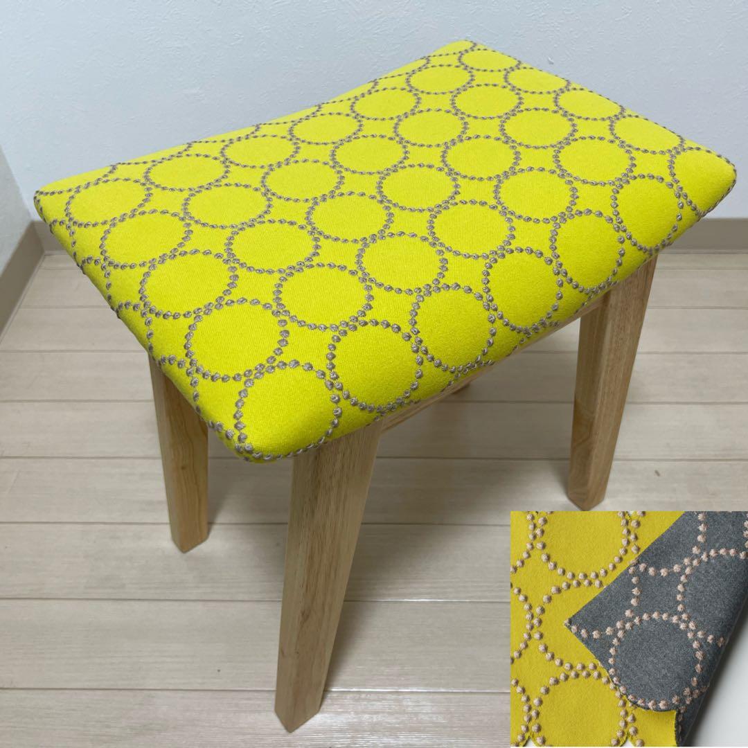 ミナペルホネン dop タンバリン 太脚 スクエア スツール 【イエロー】椅子