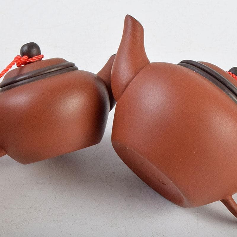 中国　荊渓恵孟臣製　 紫砂　朱泥　急須　茶壷　大中小3点まとめて　M　R9040