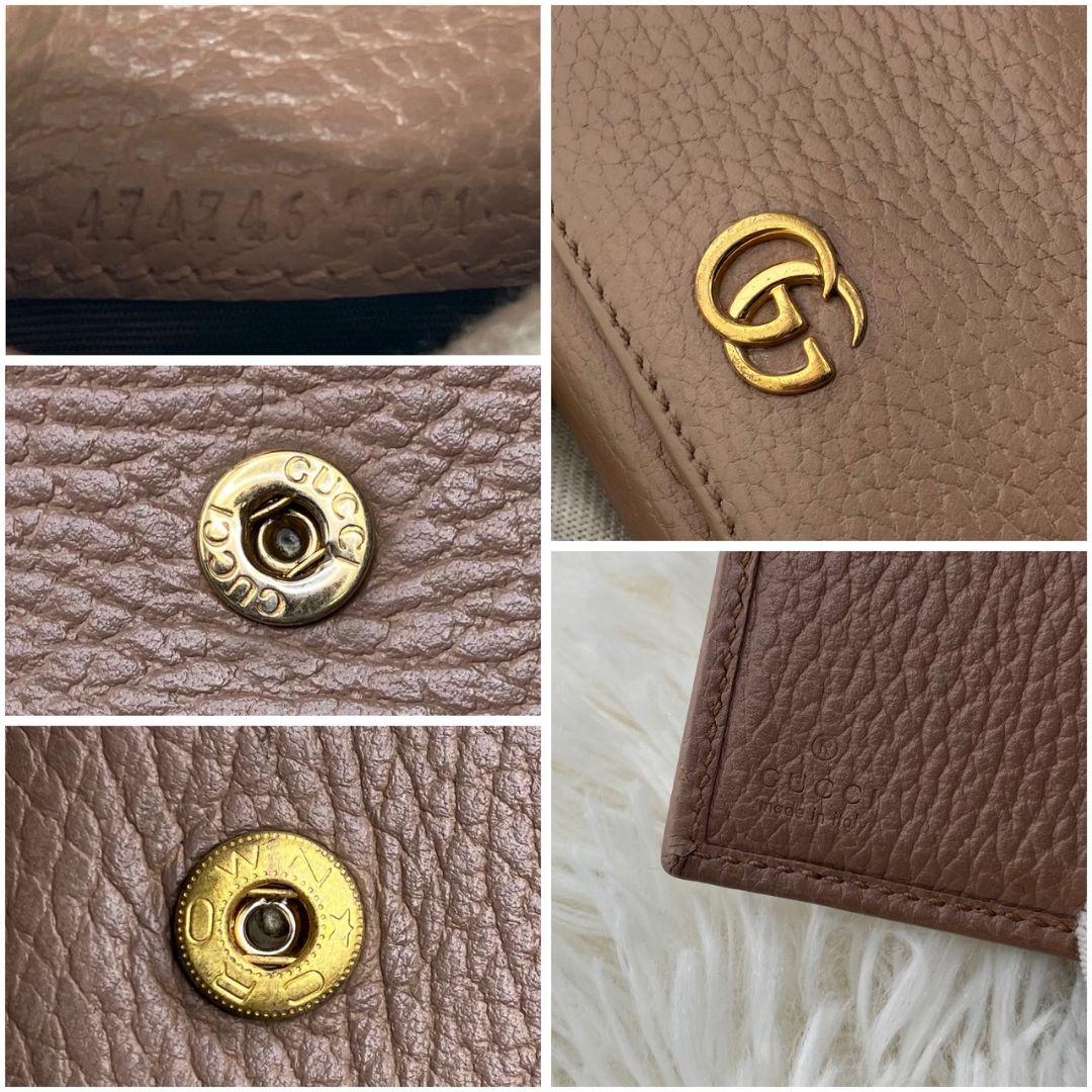 ✨美品✨　GUCCI ミニ財布　マーモント　三つ折り　GGロゴ