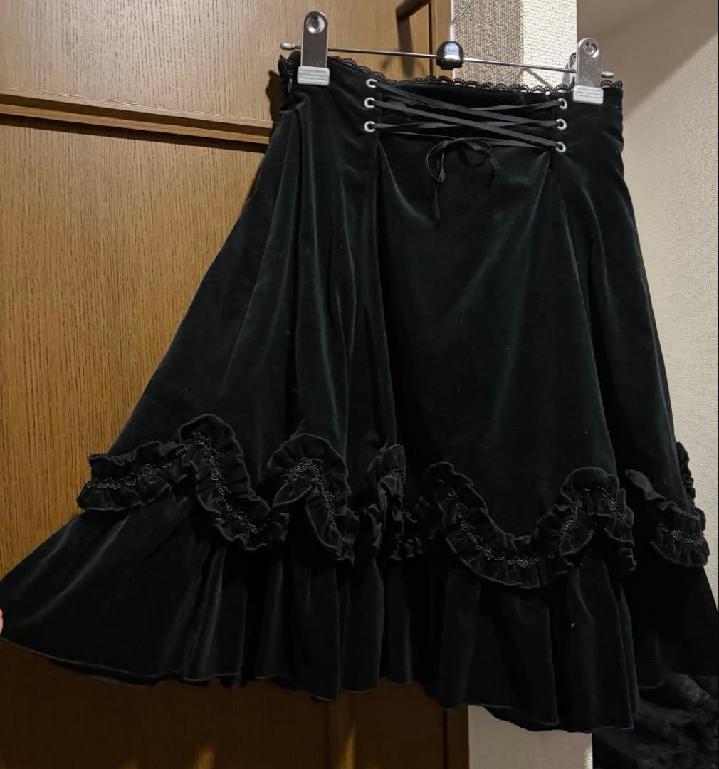 t*s様 メアリーマグダレン　別珍　スカラップフリルスカート　ブラック