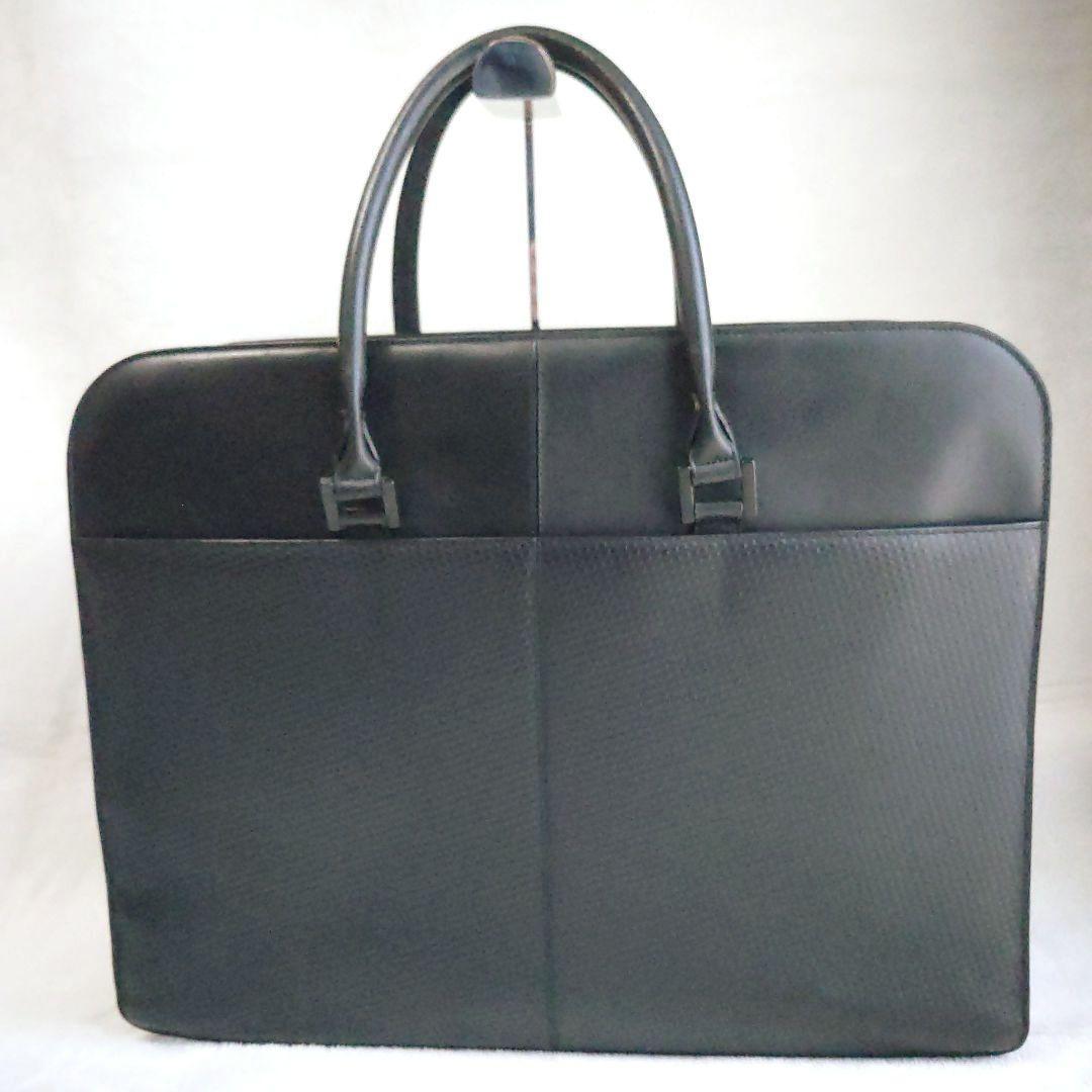 【希少】ダンヒルビ ジネスバッグ マイクロディーエイト レザー dロゴ ブラック