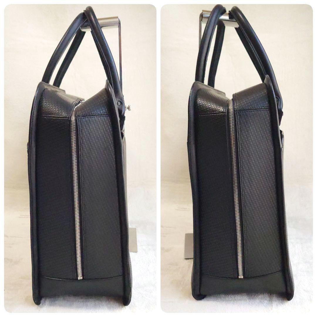 【希少】ダンヒルビ ジネスバッグ マイクロディーエイト レザー dロゴ ブラック