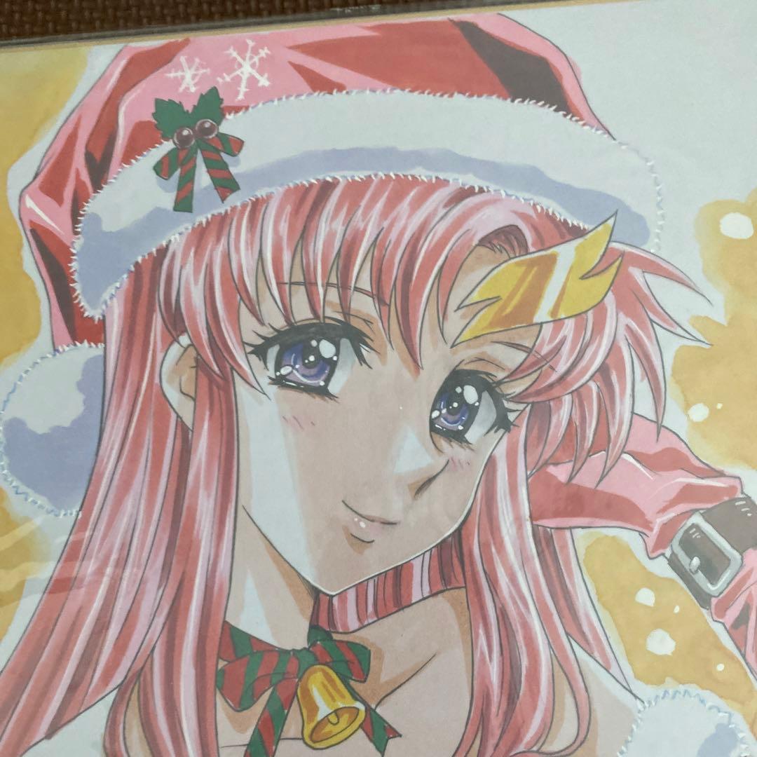 かわらじま晃直筆イラストサイン色紙　ラクス　クライン