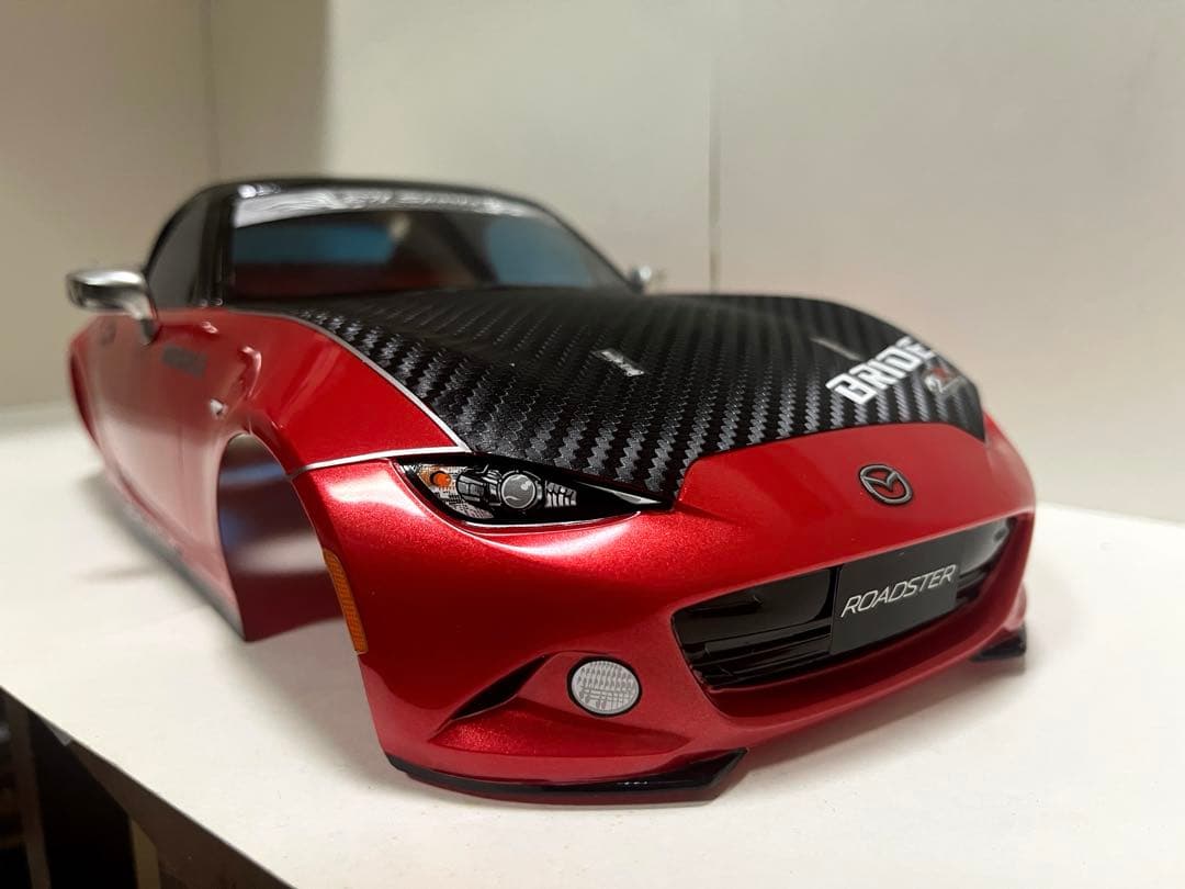 ラジコン 1/10 タミヤXB マツダ ロードスター レッドボディとタイヤセット