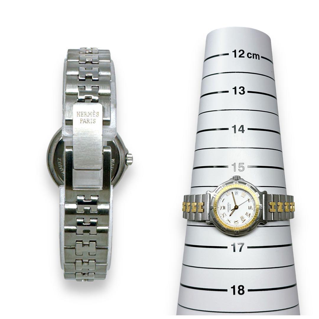 エルメス キャプテンニモ コンビ ホワイト文字盤 ゴールド レディース 時計