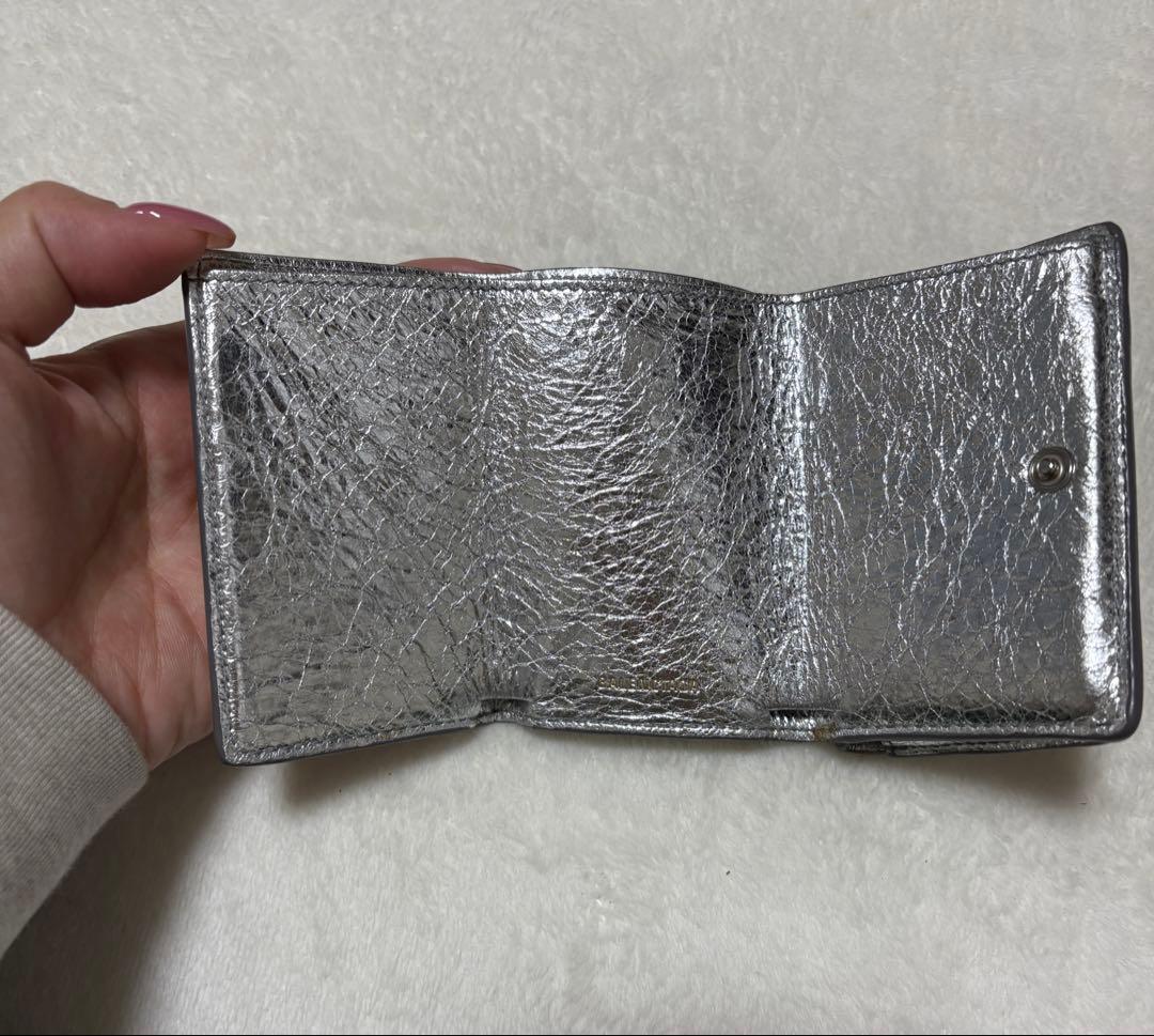 BALENCIAGA バレンシアガ　三つ折りウォレット　シルバー　財布