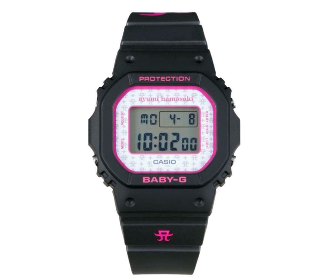 浜崎あゆみ CASIO BABY-G ブラック/ピンク デジタル腕時計
