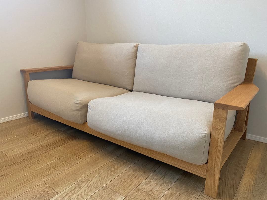 【配送料込】無印3シーターソファカバー付き