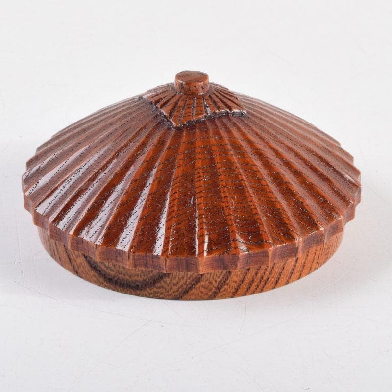 茶道具　山中塗　中村宗悦作　傘香合　共箱　V　8956