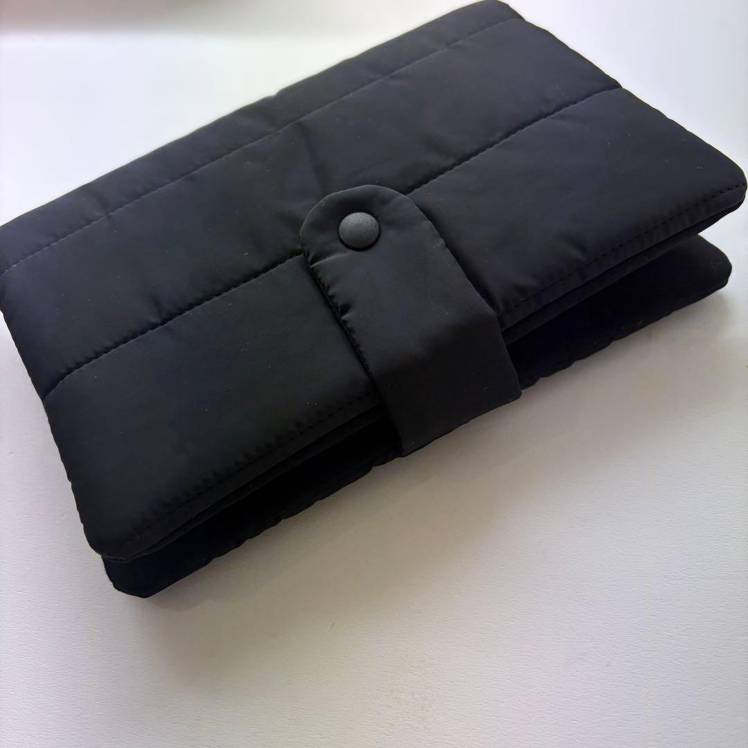 バインダーカバー　ブラック　シンプル　A6 韓国　貯金