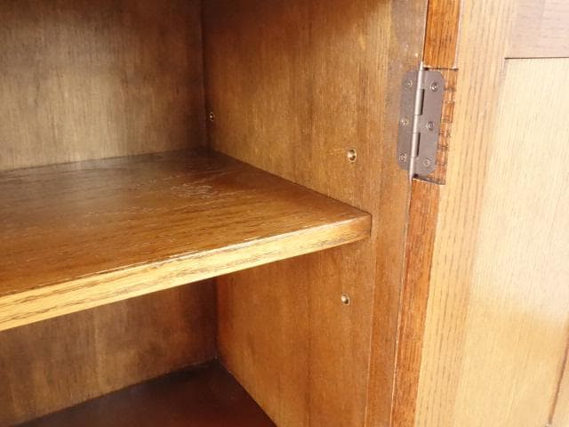 勇峰工芸（新）　雅　花柄キャビネット　ナラ材家具　北海道手作り家具