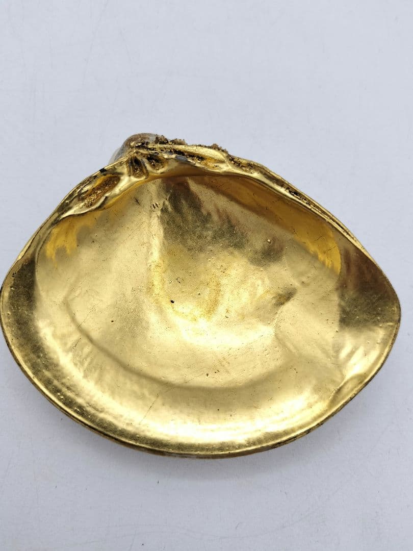 c453 貝香合 置上蛤 有職　島津豊泉 木箱 茶道具 古物