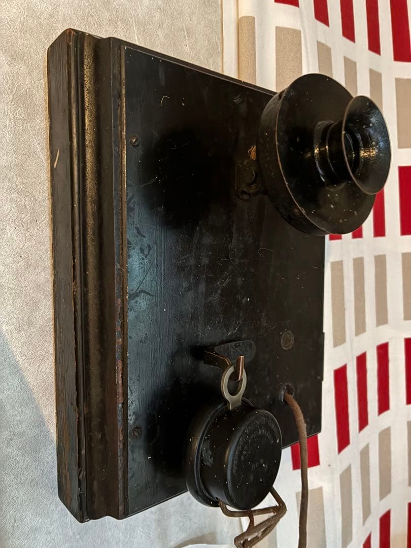 アンティーク　壁掛け式　電話機　室内電話　ベル　木製　呼び鈴　Bell　アメリカ