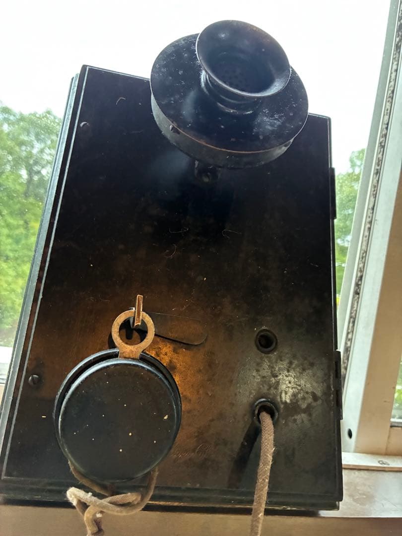 アンティーク　壁掛け式　電話機　室内電話　ベル　木製　呼び鈴　Bell　アメリカ